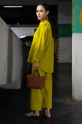 2-PC Printed Cotton Suit CPG-5-03 YELLOW